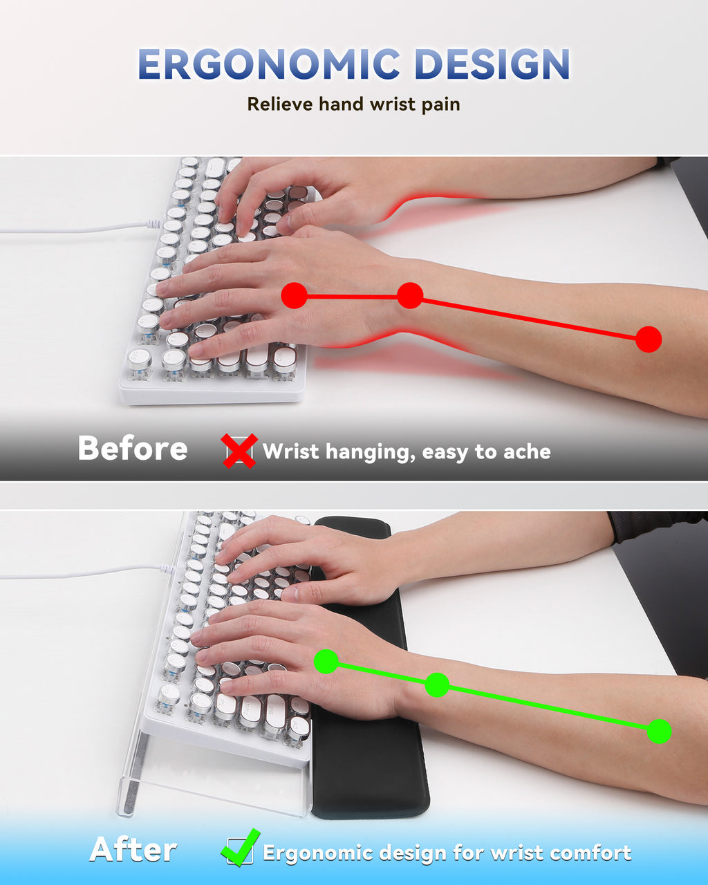 Laborio Keyboard Stand with Wrist Rest