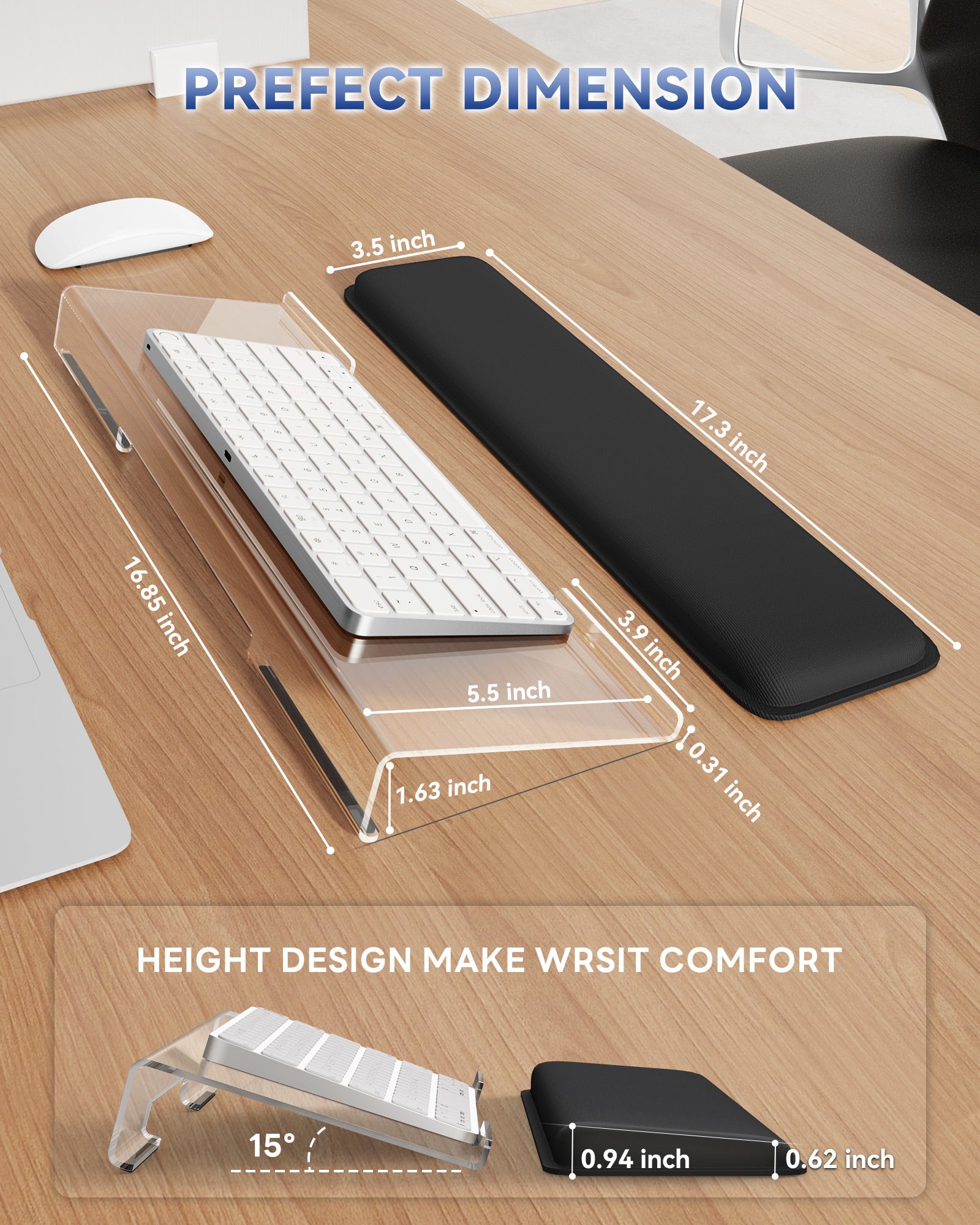 Laborio Keyboard Stand with Wrist Rest