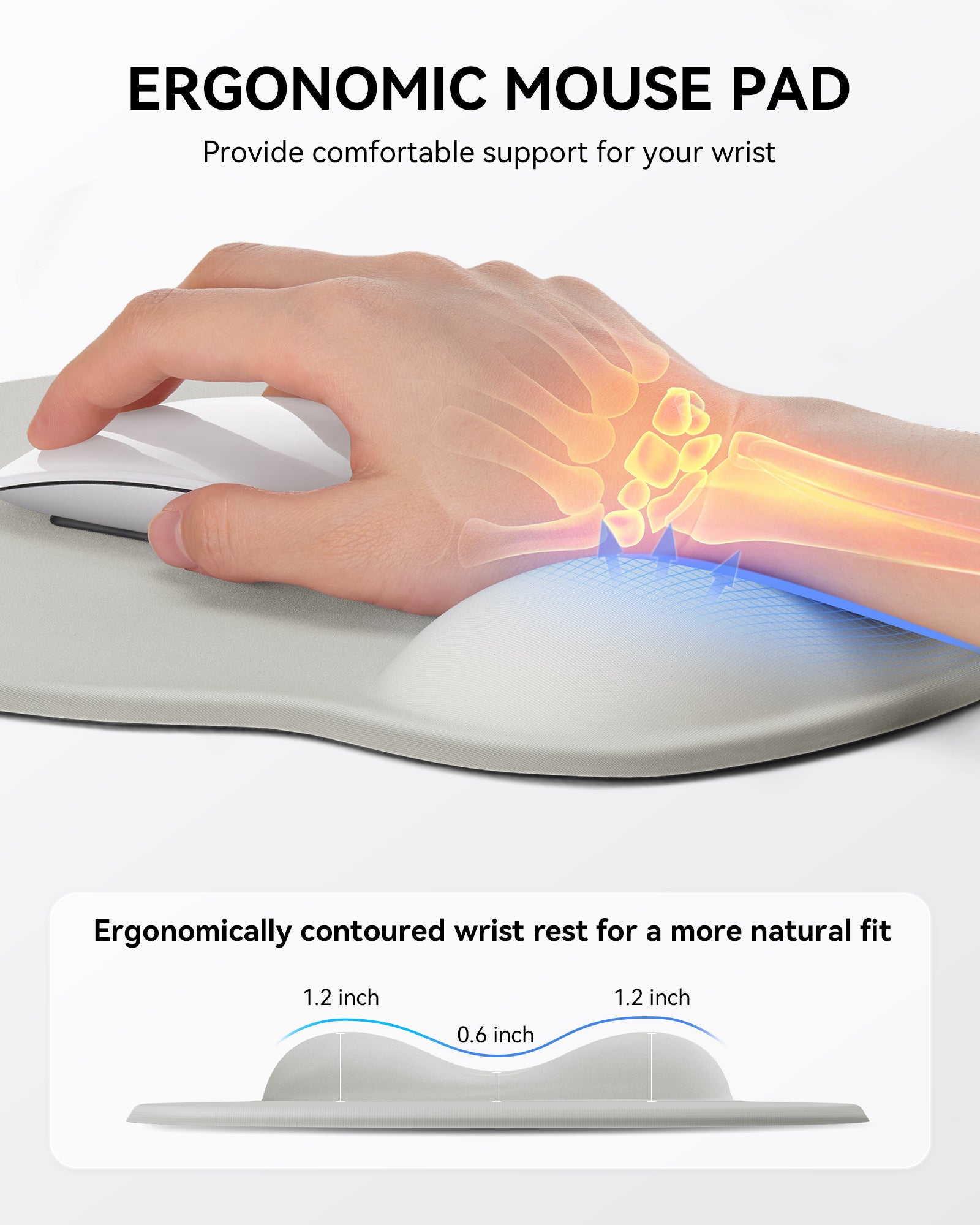 Ergonomic Mouse Pad with Wrist Support