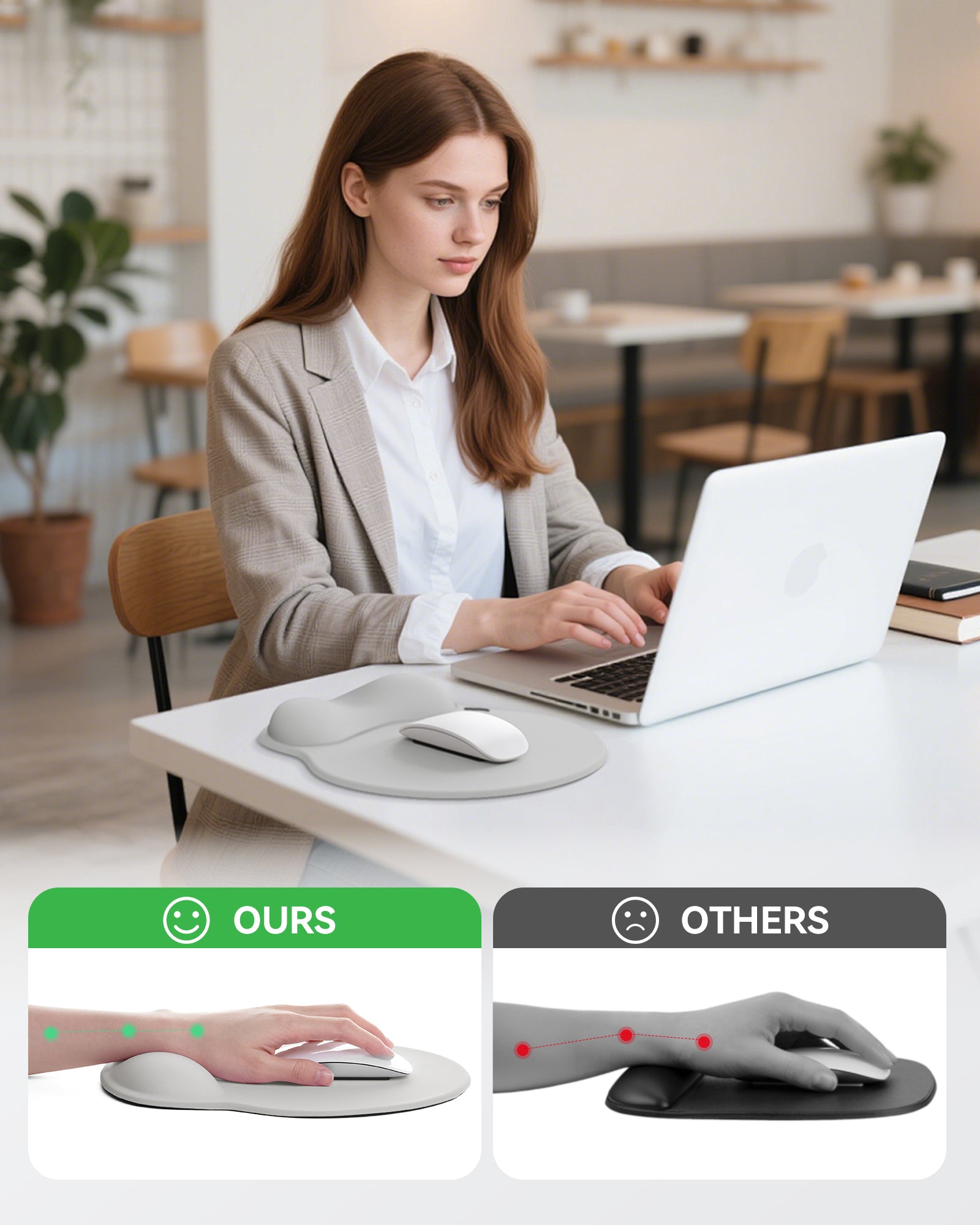 Ergonomic Mouse Pad with Wrist Support